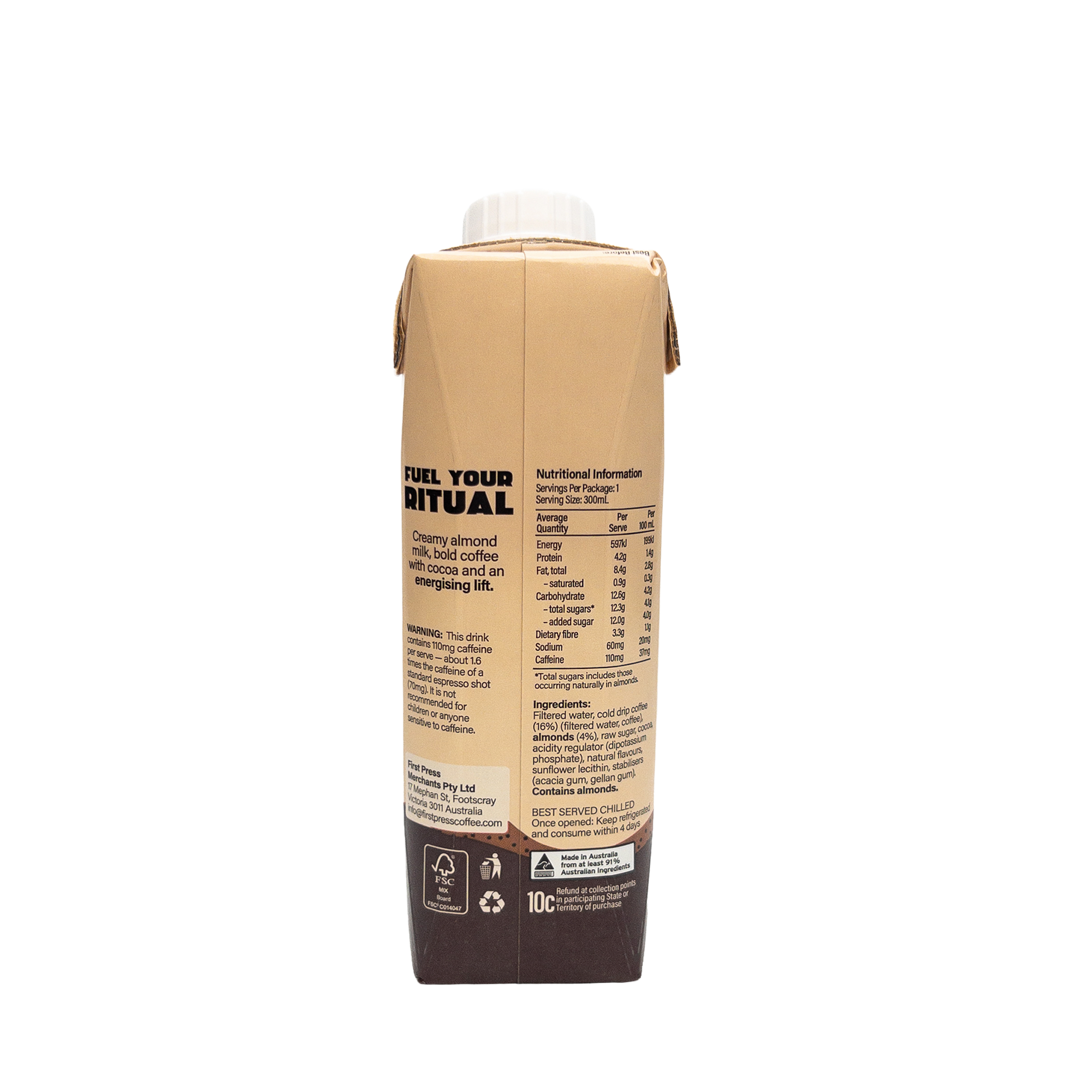 Iced Mocha Almond Milk (12 pk) - First Press Coffee