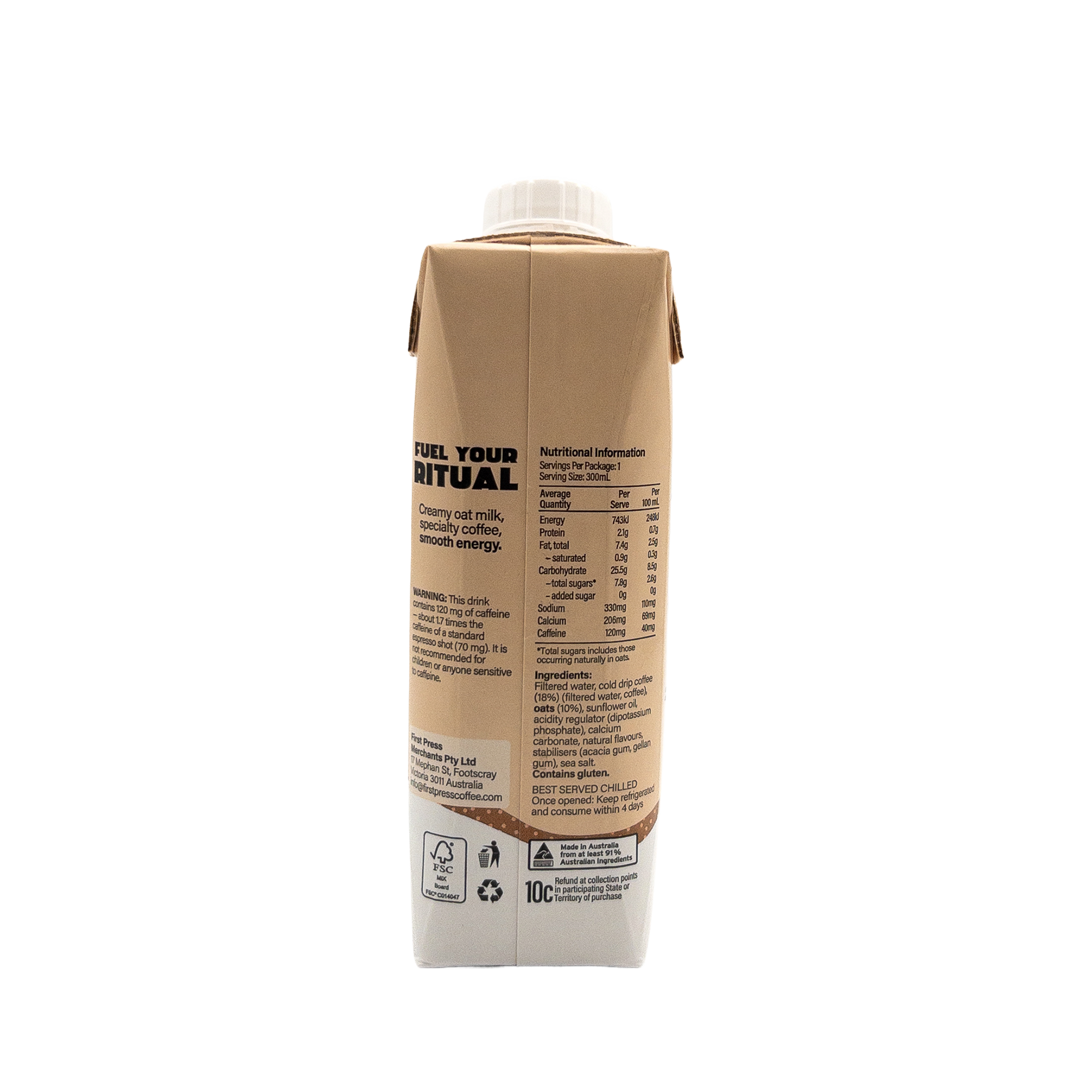 Iced Coffee Oat Milk (12 pk) - First Press Coffee